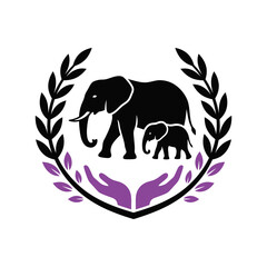 Elephant Family Protection Emblem © Kucing