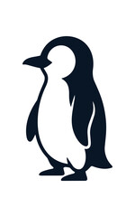 Obraz premium Stylized Silhouette of a Penguin Standing Proudly.