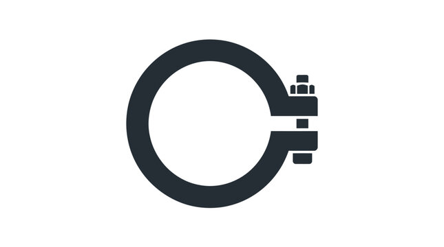 Locking Collar Ring Industrial Clamp Vector Graphic