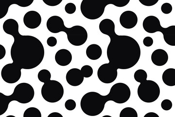 Fototapeta premium Abstract shape png pattern, transparent background, circle liquid in black