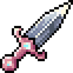 Fototapeta premium Retro Pixel Art Sword Icons Pack Fantasy RPG Weapon Assets