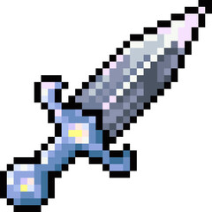 Fototapeta premium Retro Pixel Art Sword Icons Pack Fantasy RPG Weapon Assets