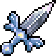 Fototapeta premium Retro Pixel Art Sword Icons Pack Fantasy RPG Weapon Assets