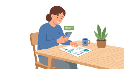 Fototapeta premium Person Counting Money and Using Credit Card at Table.