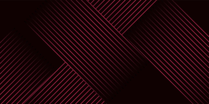 Futuristic black background with red striped lines. Modern vector illustration of abstract geometric vertical bar pattern with dynamic fading effect.