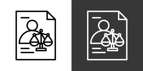 Fototapeta premium Advocacy Black And White Multiple Style Icon Set Collection Pack Vector Illustration 