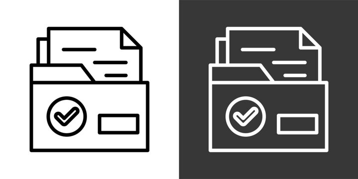 Documentation Black And White Multiple Style Icon Set Collection Pack Vector Illustration 