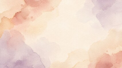 Obraz premium Pastel Watercolor Background with Soft Peach and Lavender Washes