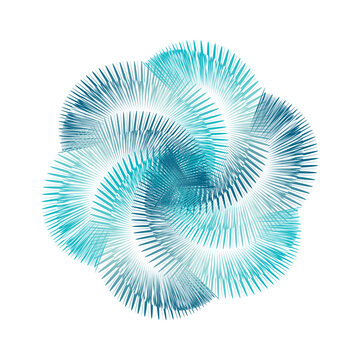 Blue abstract spiral line art vector design