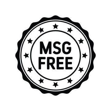 msg free stamp on white background seal logo symbol text