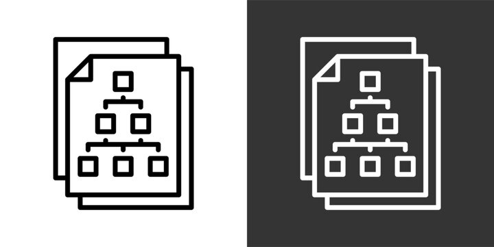Decision Trees Black And White Multiple Style Icon Set Collection Pack Vector Illustration 