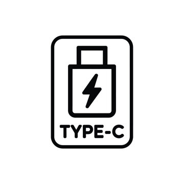 type c connector flat icon type c usb