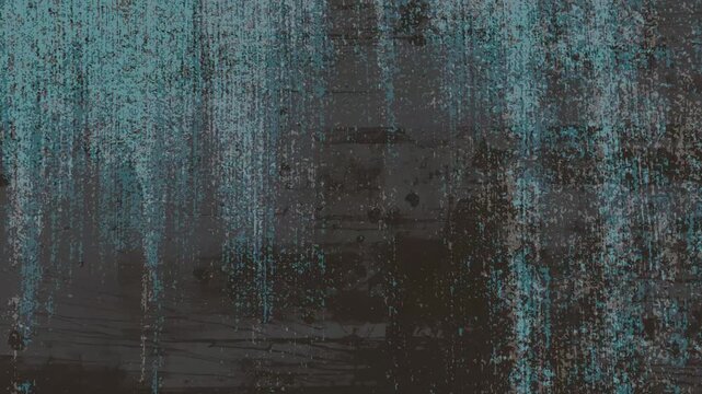 Abstract dynamic color background with grunge texture with scratches and digital noise, large brush strokes, gray-blue wall. The texture of the loop for the video.