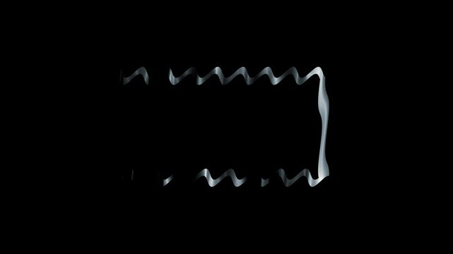 Luxury Abstract Silver Wave Border Frame on Black Background for Elegant Modern Design Template and Premium Futuristic Artwork