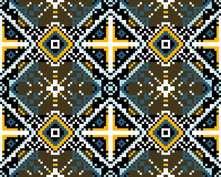 Fabric Pixel pattern design 