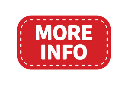 more info button flat icon red white
