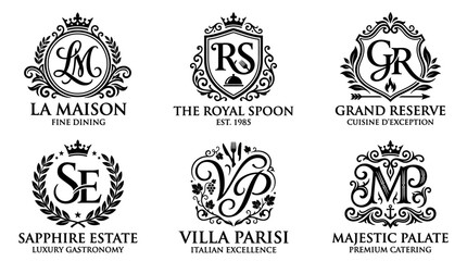 Fototapeta premium Elegant Luxury Brand Logos Collection.
