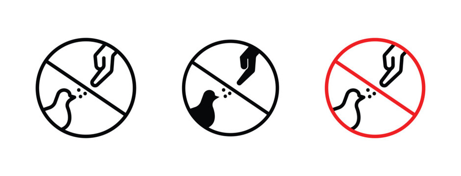 Do not feed birds sign