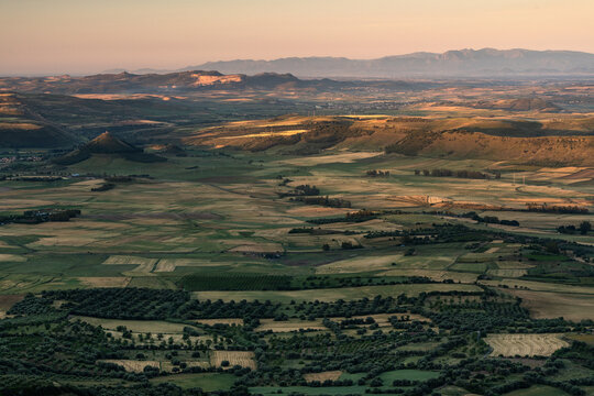 Dawn Panoramic View from Giara di Gesturi, Sardinia