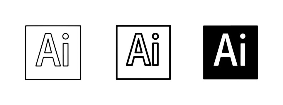 Adobe Illustrator AI Icons, Vector Graphics, Digital Art Symbols