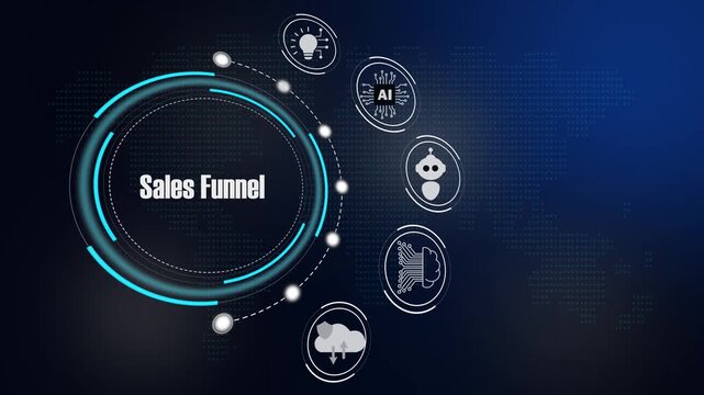 Sales Funnel Conversion Process Business Motion Design.