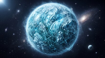 Naklejka premium earth and moon