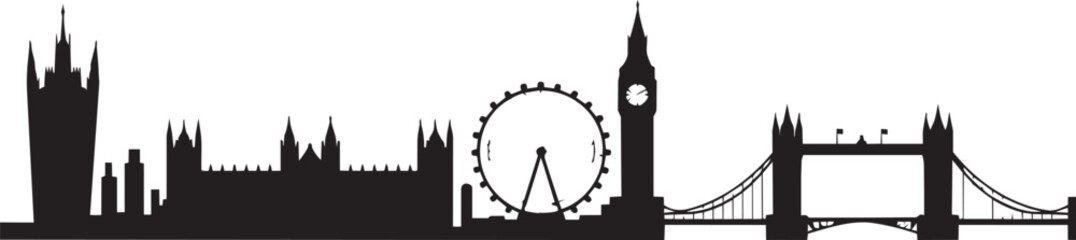 Obraz premium London city silhouette skyline - stock vector