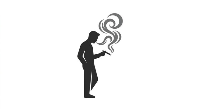 Silhouette of a man holding a smoking gun.