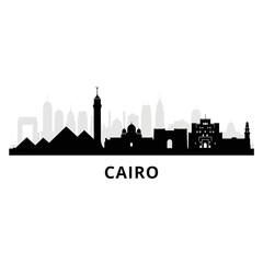 Obraz premium Cairo Skyline Silhouette - Architectural Design
