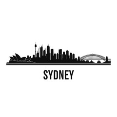 Obraz premium Sydney Skyline Silhouette - Iconic Australian Cityscape