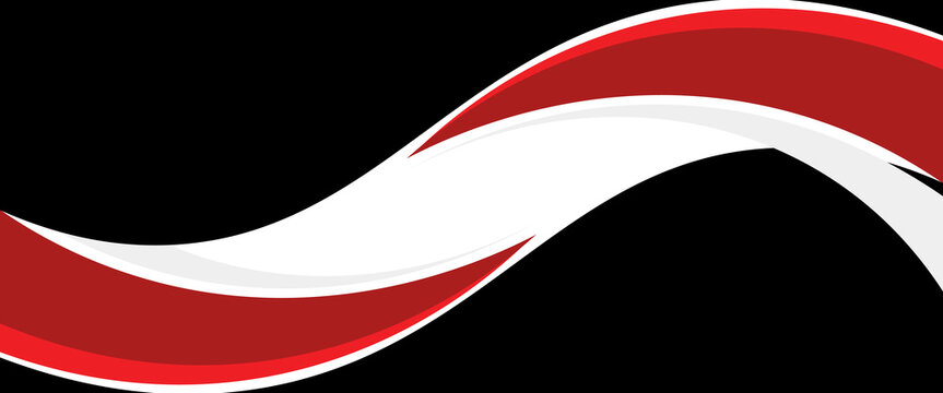 abstract red and blak business banner background with dynamic curves composition