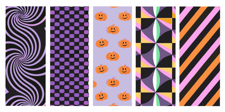 pumpkin pattern with geometric designs spiral vortex