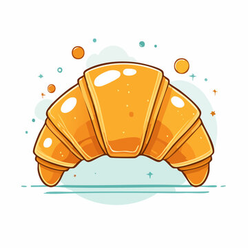 Cartoon Croissant Illustration
