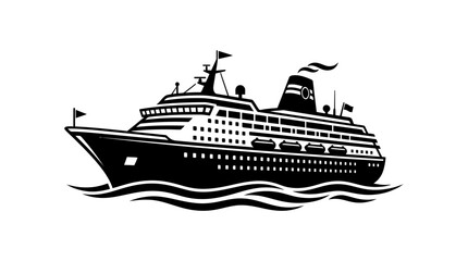 Large Cruise Ship Sailing Ocean Water. © Ramadan