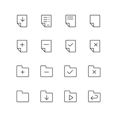 Obraz premium Comprehensive interface icon collection for mobile apps, websites and dashboards clean outline vector symbols