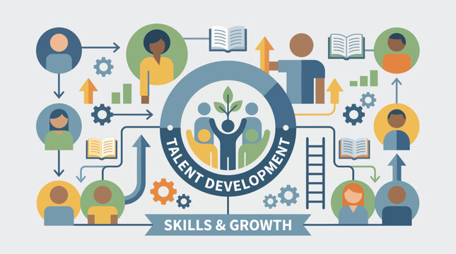 Talent development skills growth concept.