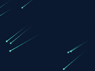 Dramatic Meteor Shower Starfield Vector Background © iushakovsky