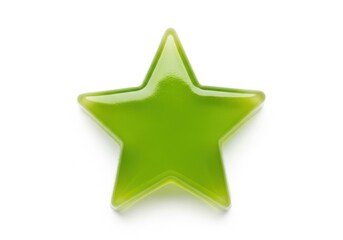 Obraz premium Bright green star shaped plastic container isolated isolated on white background