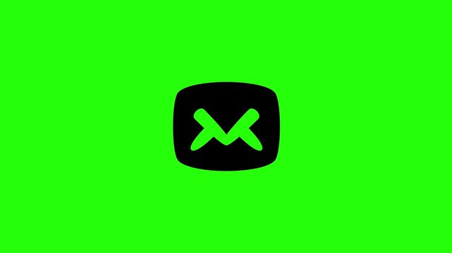Professional 4K footage of a traditional sealed mail envelope postage letter icon bouncing. Great popup graphic for corporate email inbox UI mockup.