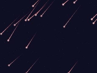 Dramatic Meteor Shower Starfield Vector Background © iushakovsky