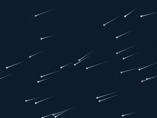 Streaking Meteors Space Cosmic Night Design © iushakovsky