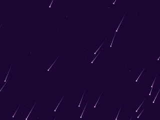 Streaking Meteors Space Cosmic Night Design © iushakovsky