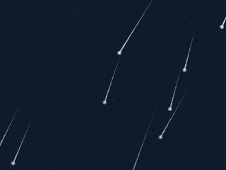 Streaking Meteors Space Cosmic Night Design © iushakovsky