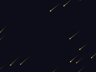 Bright Meteor Streaks Space Astronomy Background © iushakovsky