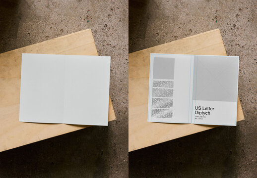 Mockup Of Customizable Us Bi-Fold Leaflet