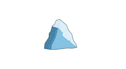 Stylized floating blue iceberg in arctic waters © yanto