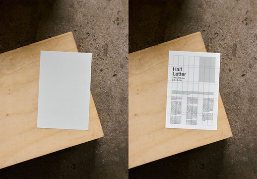 Mockup Of Customizable Us Half Letter Leaflet