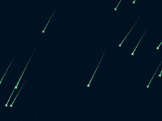 Streaking Meteors Space Cosmic Night Design © iushakovsky