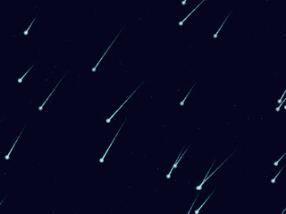 Dramatic Meteor Shower Starfield Vector Background © iushakovsky