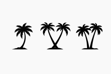 Fototapeta premium palm trees silhouettes